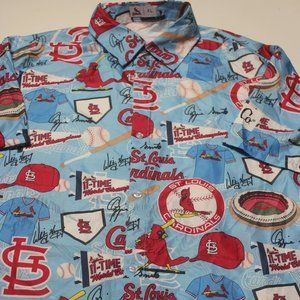 MENS XL ST LOUIS CARDINALS HAWAIIAN shirt baseball